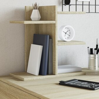 Bureau organiser 42x21,5x42 cm bewerkt hout sonoma eikenkleurig 1