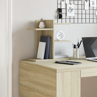 Bureau organiser 42x21,5x42 cm bewerkt hout sonoma eikenkleurig 3
