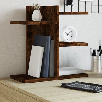 Bureau organiser 42x21,5x42 cm bewerkt hout gerookt eikenkleur 1
