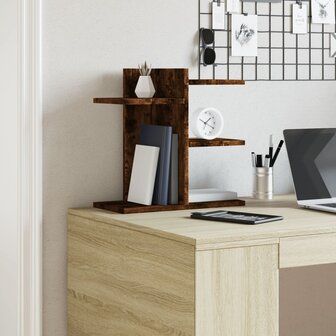 Bureau organiser 42x21,5x42 cm bewerkt hout gerookt eikenkleur 3