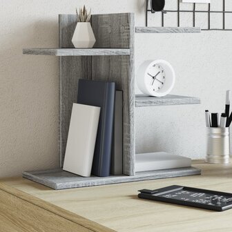 Bureau organiser 42x21,5x42 cm bewerkt hout grijs sonoma eiken 1