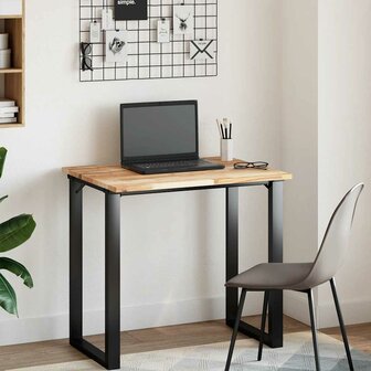 Bureaublad 100x60x2 cm onbehandeld massief acaciahout 2