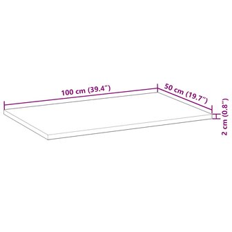 Bureaublad met olieafwerking 100x50x2 cm massief acaciahout 9