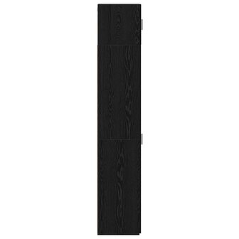 Slanke Opbergkast Zwart eiken 30 x 42.5 x 225 cm Bewerkt hout 8