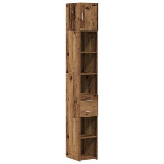 Slanke Opbergkast Oud hout 30 x 42.5 x 225 cm Bewerkt hout 2