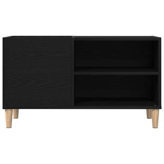 Platenkast met plank Zwart eiken 84.5 x 38 x 48 cm Bewerkt hout 6