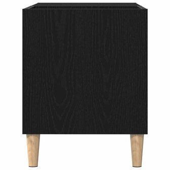 Platenkast met plank Zwart eiken 84.5 x 38 x 48 cm Bewerkt hout 7