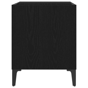 Platenkast met plank Zwart eiken 84.5 x 38 x 48 cm Bewerkt hout 6