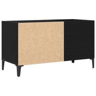 Platenkast met plank Zwart eiken 84.5 x 38 x 48 cm Bewerkt hout 7