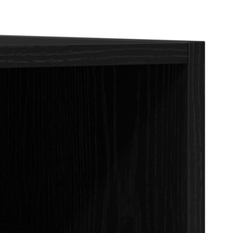 Platenkast met plank Zwart eiken 84.5 x 38 x 48 cm Bewerkt hout 8