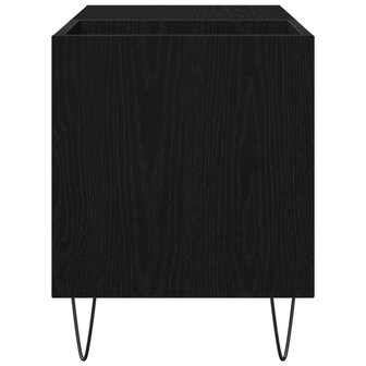 Platenkast met plank Zwart eiken 85 x 38 x 48 cm Bewerkt hout 7