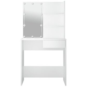 Kaptafel met LED-verlichting 74,5x40x141 cm wit 8