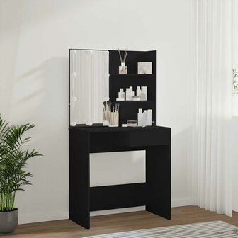 Kaptafel met LED-verlichting 74,5x40x141 cm zwart 4