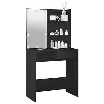 Kaptafel met LED-verlichting 74,5x40x141 cm zwart 5