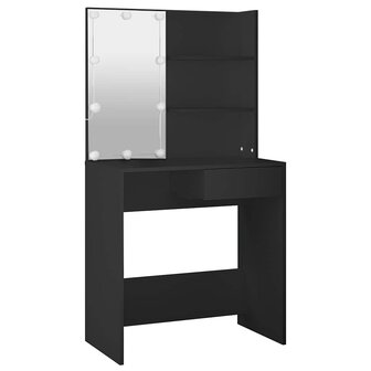 Kaptafel met LED-verlichting 74,5x40x141 cm zwart 6
