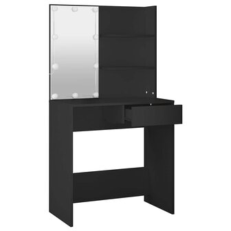Kaptafel met LED-verlichting 74,5x40x141 cm zwart 7