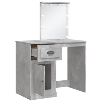 Kaptafel met LED-verlichting 90x42x132,5 cm betongrijs 4