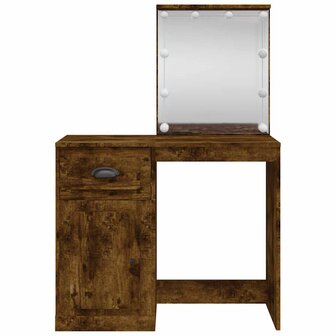 Kaptafel met LED-verlichting 90x42x132,5 cm gerookt eikenkleur 5