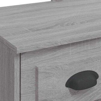 Kaptafel met LED-verlichting 90x42x132,5 cm grijs sonoma 8