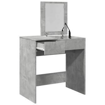 Kaptafel met spiegel 73x46,5x120 cm betongrijs 8
