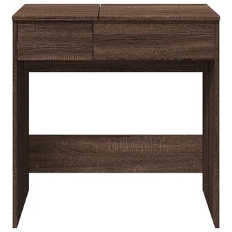 Kaptafel met spiegel 73x46,5x120 cm bruin eikenkleurig 5