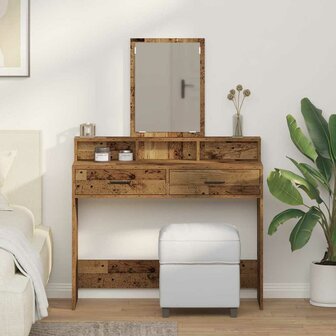 Kaptafel met lade Oud Hout 100 x 41 x 140 cm Bewerkt hout 1
