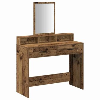 Kaptafel met lade Oud Hout 100 x 41 x 140 cm Bewerkt hout 2