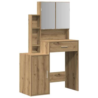 Kaptafel artisanaal eikenkleurig 80 x 35 x 132 cm Bewerkt hout 2
