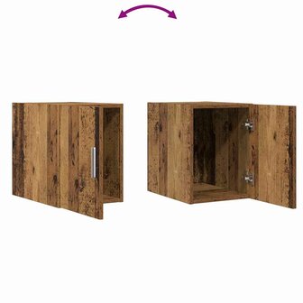 Wandkast Wandgemonteerd Oud hout 30 x 42.5 x 40 cm Bewerkt hout 9