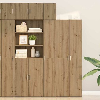 Wandkast artisanaal eikenkleurig 30 x 42.5 x 40 cm Bewerkt hout 1