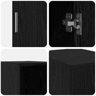 Wandkast Zwart eiken 30 x 42.5 x 40 cm Bewerkt hout 8