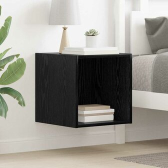 Wandkast met plank Zwart eiken 37 x 37 x 37 cm Bewerkt hout 5