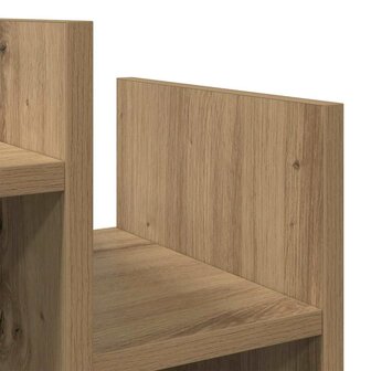 Bijzetkast artisanaal eikenkleurig 60 x 26 x 60 cm Bewerkt hout 6
