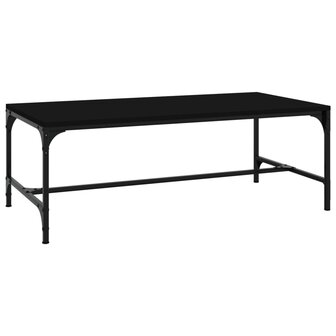 Salontafel 80x50x35 cm bewerkt hout zwart 2