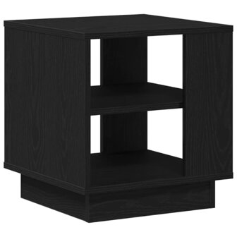 Salontafel Zwart eiken 40 x 40 x 43 cm Bewerkt hout 2