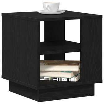Salontafel Zwart eiken 40 x 40 x 43 cm Bewerkt hout 3