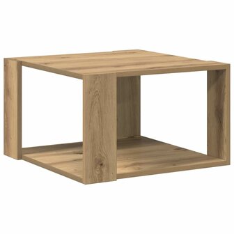 Salontafel artisanaal eikenkleurig 51.5 x 51.5 x 30 cm 2