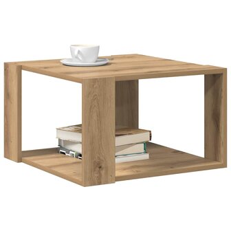 Salontafel artisanaal eikenkleurig 51.5 x 51.5 x 30 cm 3