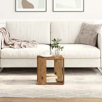 Salontafel Oud hout 32 x 32 x 30 cm Bewerkt hout 1