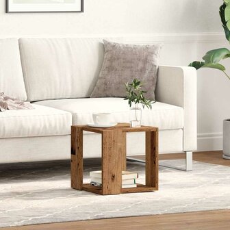 Salontafel Oud hout 32 x 32 x 30 cm Bewerkt hout 4
