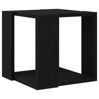 Salontafel Zwart eiken 32 x 32 x 30 cm Bewerkt hout 2