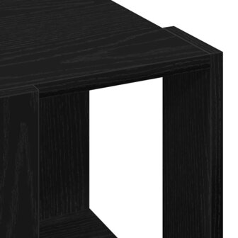 Salontafel Zwart eiken 32 x 32 x 30 cm Bewerkt hout 8
