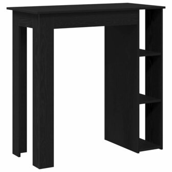 Bartafel met plank Zwart eiken 102 x 50 x 103.5 cm Bewerkt hout 5