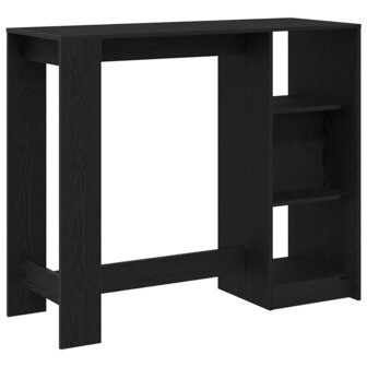 Bartafel met plank Zwart Eiken 124 x 46 x 103.5 cm Bewerkt hout 5