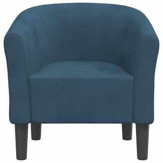 Kuipstoel fluweel donkerblauw 3
