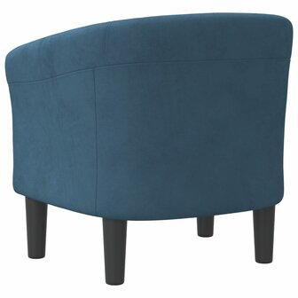 Kuipstoel fluweel donkerblauw 5