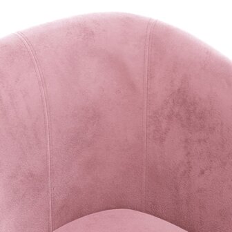 Kuipstoel fluweel roze 6