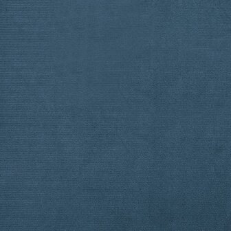 Kuipstoel met voetenbank fluweel donkerblauw 7