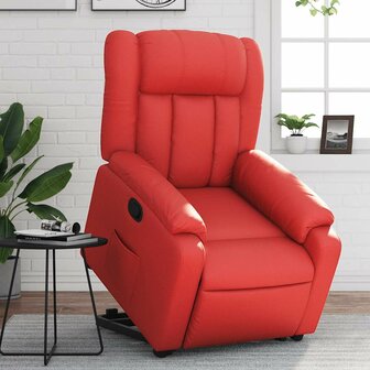 Sta-op-stoel kunstleer rood 1