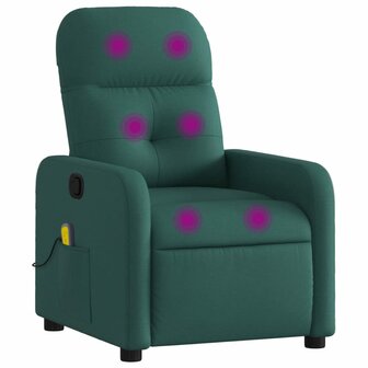 Massagestoel met donkergroene stof 2